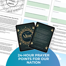 Load image into Gallery viewer, 24-Hour Nonstop Prayer Points and Journal, Four Sheet Printable Templates, Prayer Tracker, Structured Prayers
