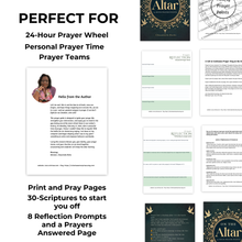 Load image into Gallery viewer, 24-Hour Nonstop Prayer Points and Journal, Four Sheet Printable Templates, Prayer Tracker, Structured Prayers
