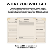 Load image into Gallery viewer, Genesis Bible Study Journal: 50-Day Digital Devotional Journey
