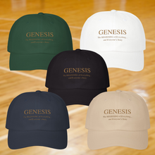 Load image into Gallery viewer, The Book of Genesis Ball Cap, Christian Gift, Religious Gift for Friends, Faith-Inspired Birthday Gifts, Pastor Appreciation Gift, Christian Bible Verse Hat
