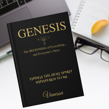Load image into Gallery viewer, Personalized Genesis Hardcover Blank Journal, Bible Study, Sermon Notes, Reflections
