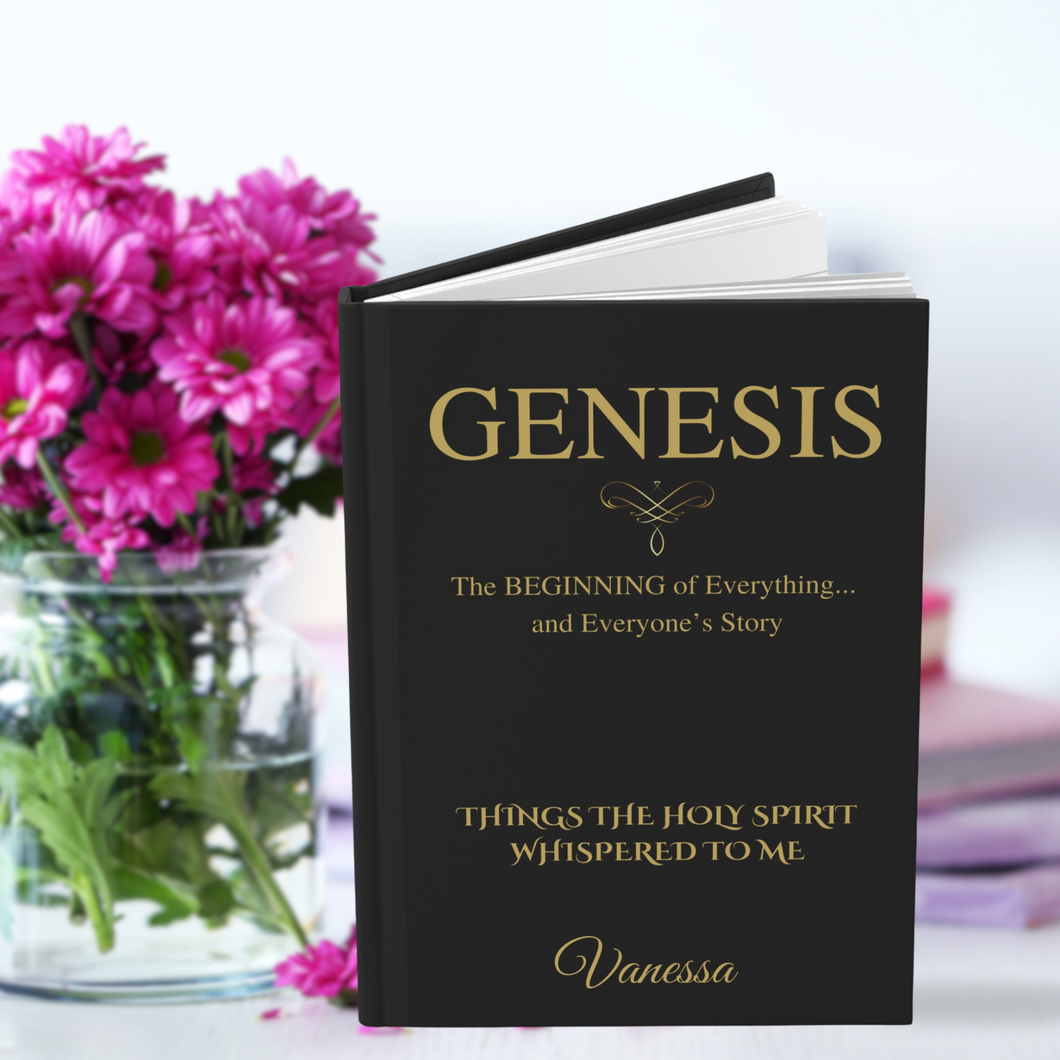 Personalized Genesis Hardcover Blank Journal, Bible Study, Sermon Notes, Reflections