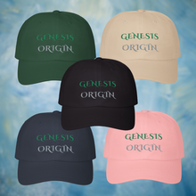Load image into Gallery viewer, Scripture Drop Genesis Embroidered Inspirational Dad Cap for Pastor or Ministry Appreciation Gifts Bible Camp Church Group or Family Reunion
