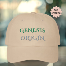 Load image into Gallery viewer, Scripture Drop Genesis Embroidered Inspirational Dad Cap for Pastor or Ministry Appreciation Gifts Bible Camp Church Group or Family Reunion
