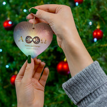Load image into Gallery viewer, Alpha and Omega Infinity Loop Ceramic Ornament, Heart, Star, Snowflake, Round Shapes
