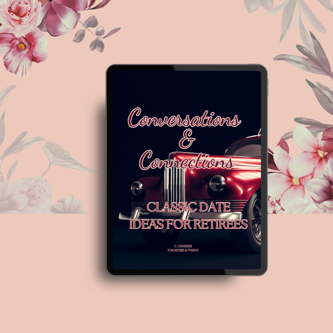 Conversations and Connections: Classic Date Ideas for Retirees Planner - Red