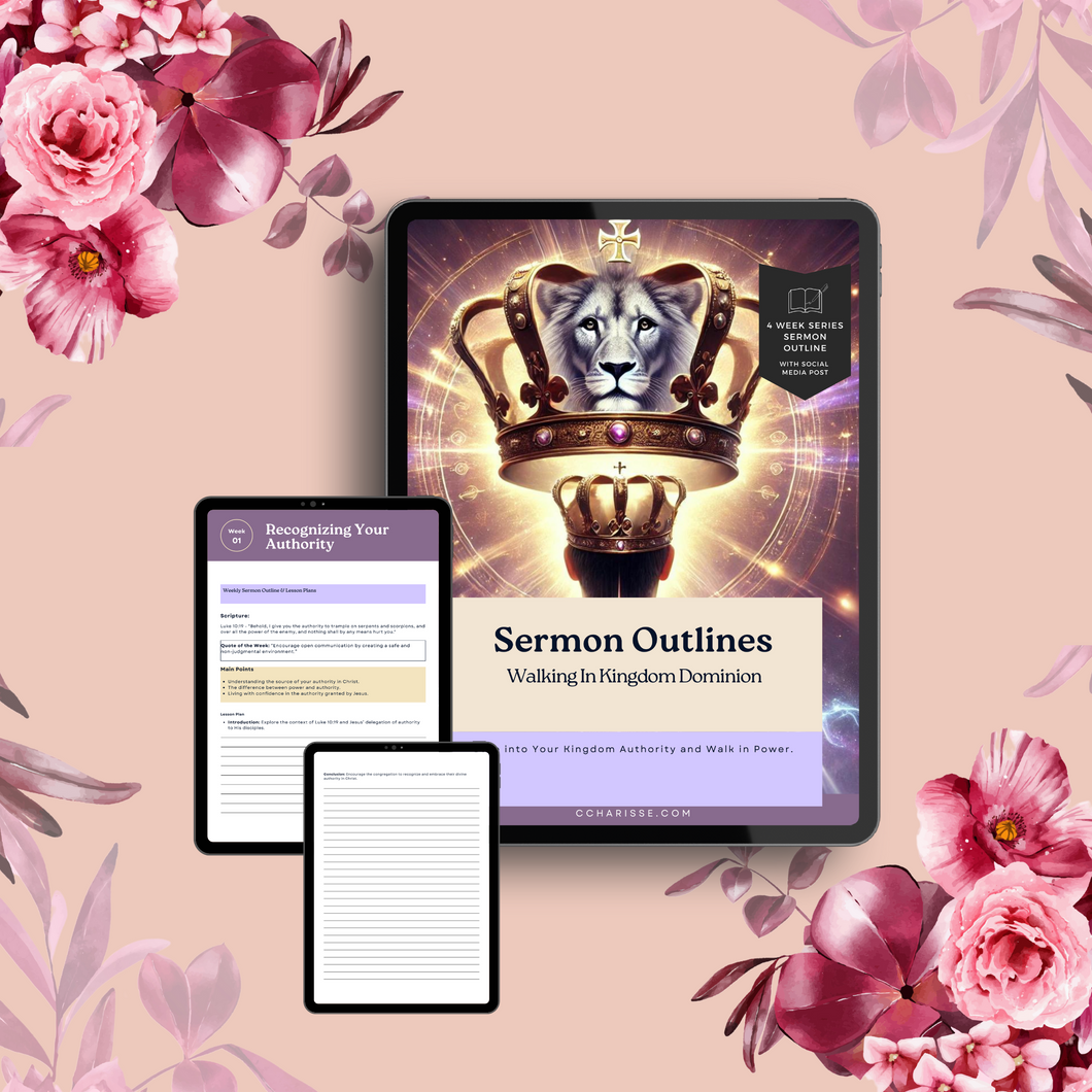 Walking In Kingdom Dominion 4 Week Sermon Prep Series  & Bible Study Outline